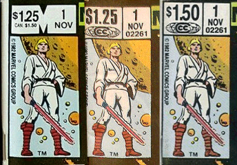 Three different versions of this Star Wars comic exist... And one of them (the one on the right) has a higher cover price and is drastically more rare!