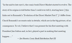 Jim Shooter Quote About The Direct Market