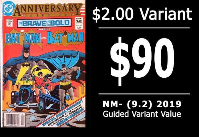 #34: Brave and the Bold #200, 2019 NM- Variant Value = $90