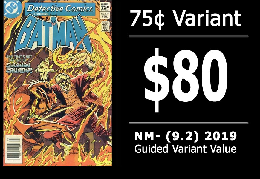 #37: Detective Comics #523, 2019 NM- Variant Value = $80