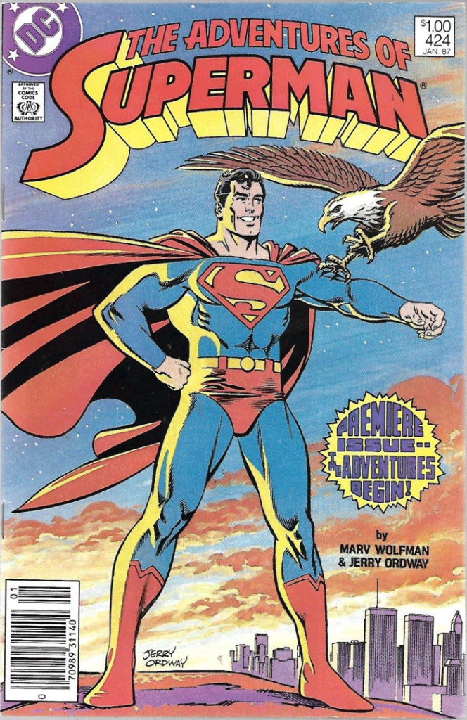 Adventures of Superman #424, Type 1A $1.00 Cover Price Variant; Canadian Newsstand