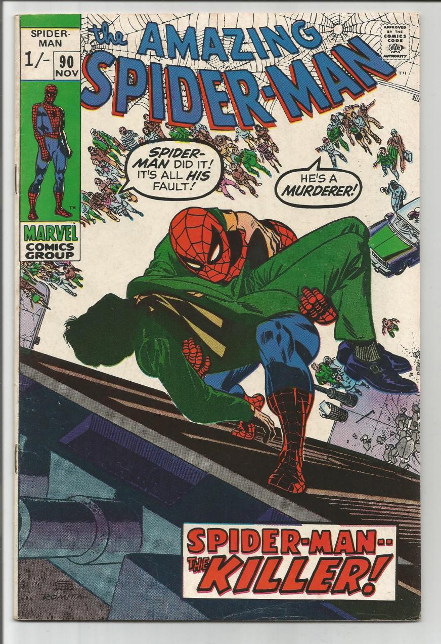 Amazing Spider-Man #90, 1/- Pence Price Variant