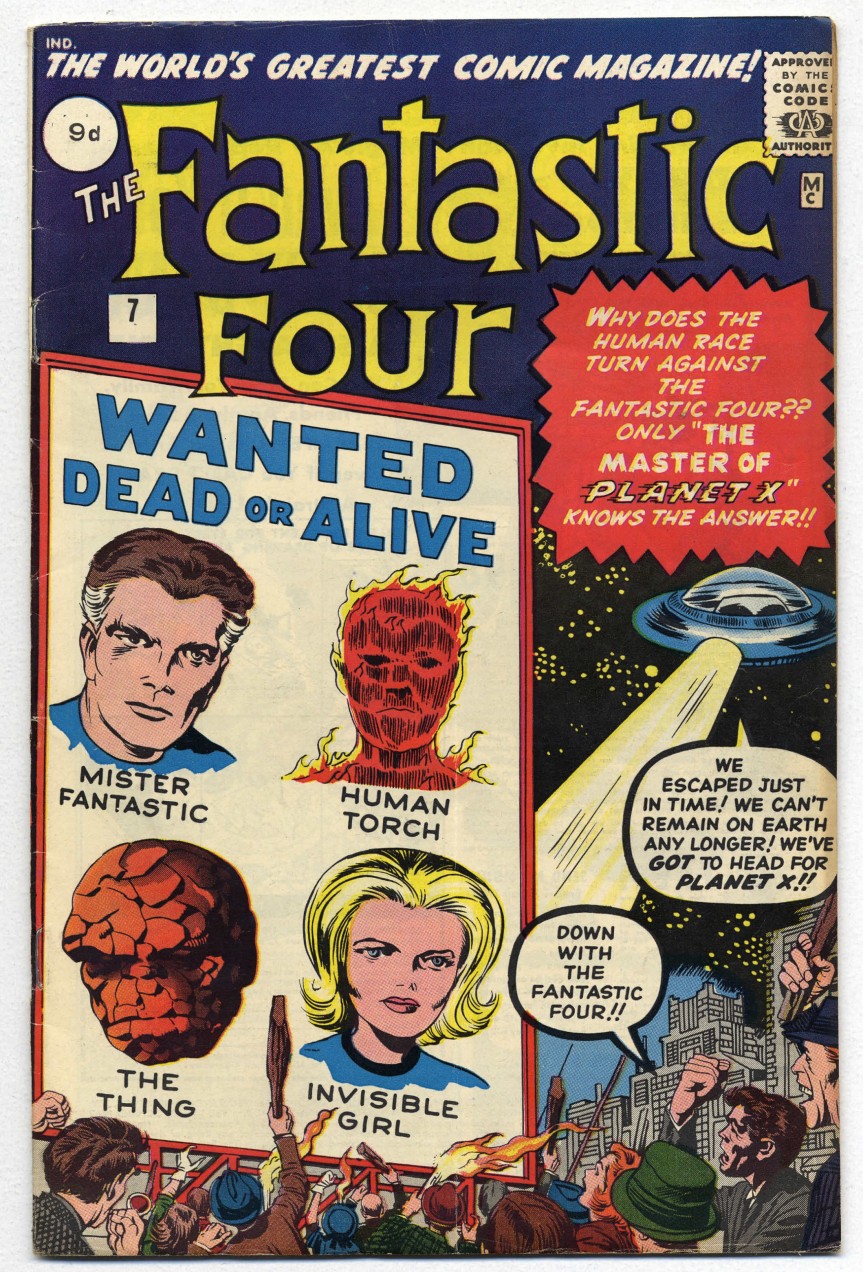 Fantastic Four #7, 9d Pence Price Variant